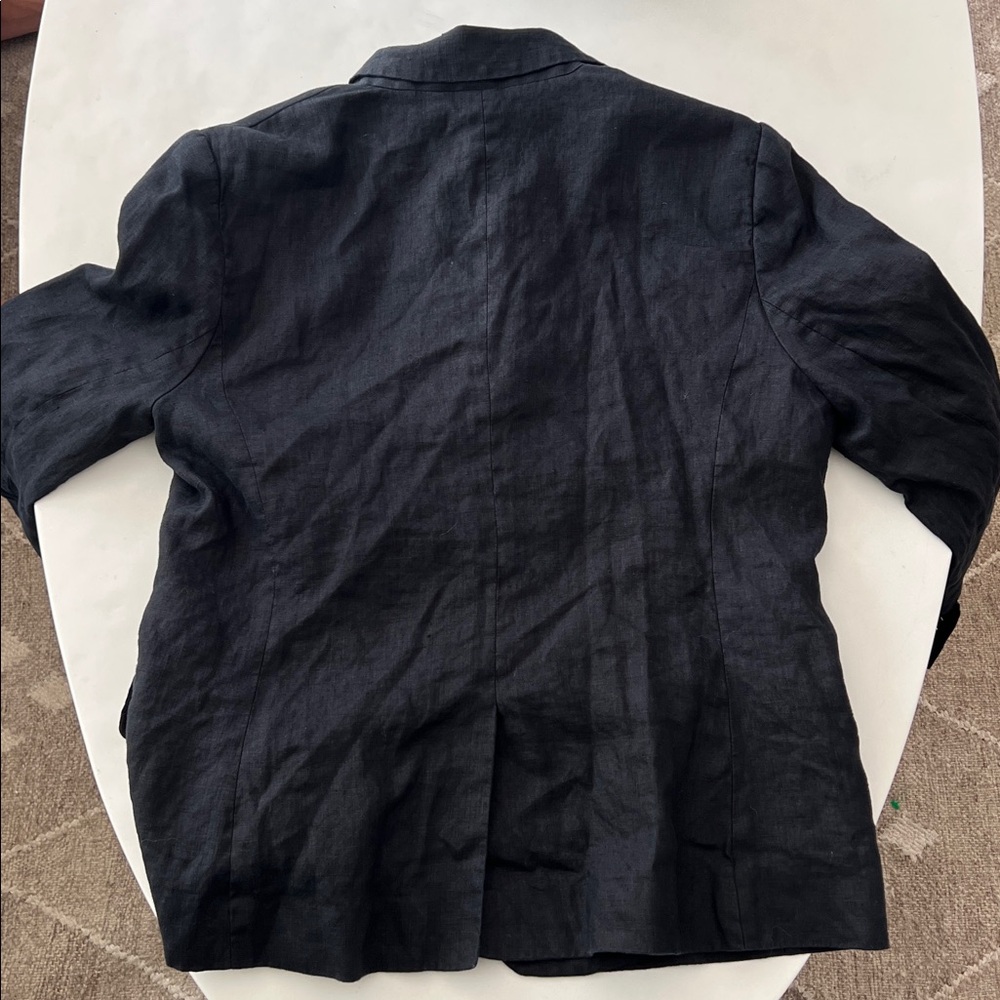 Quince 100% European Linen Structured Blazer in Black Size Small - Picture 4 of 6
